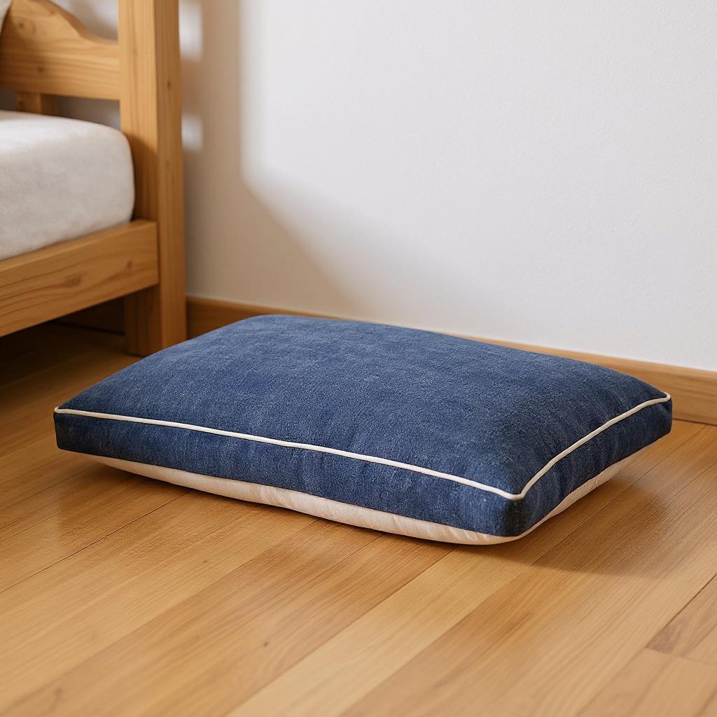 548232 24 x 36 in. Sto ashed Blue Pillow Style Pet Bed with Removable Cover