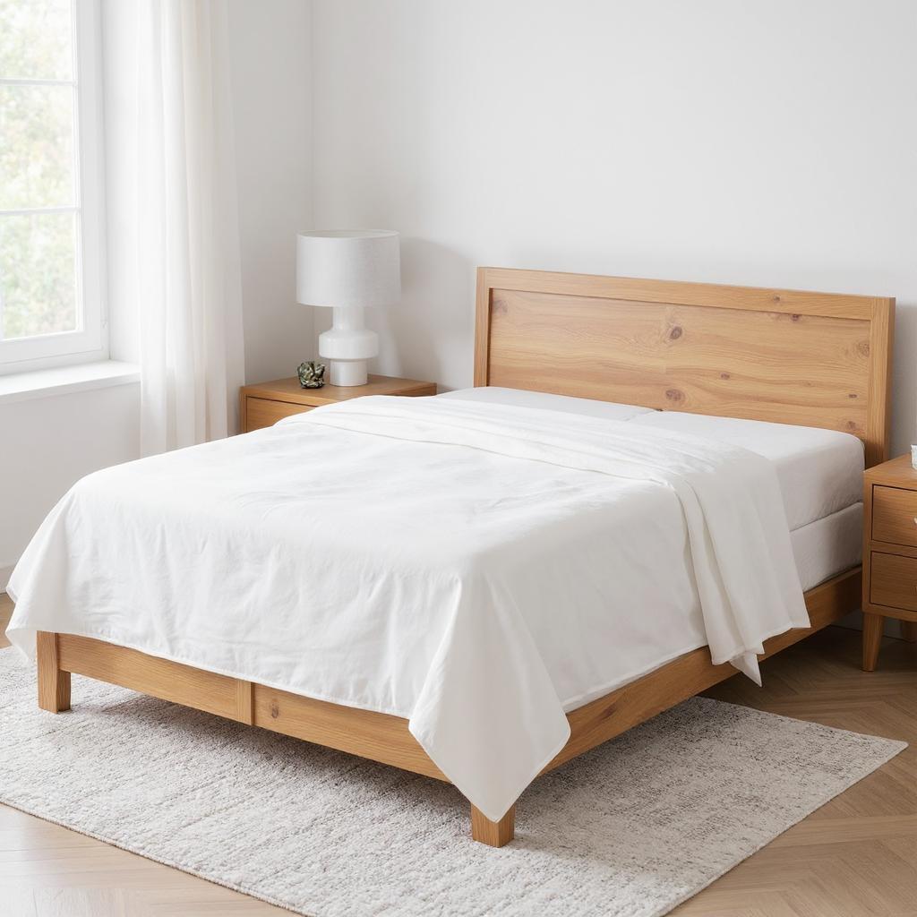 520761 Ivory Linen King Flat Sheet