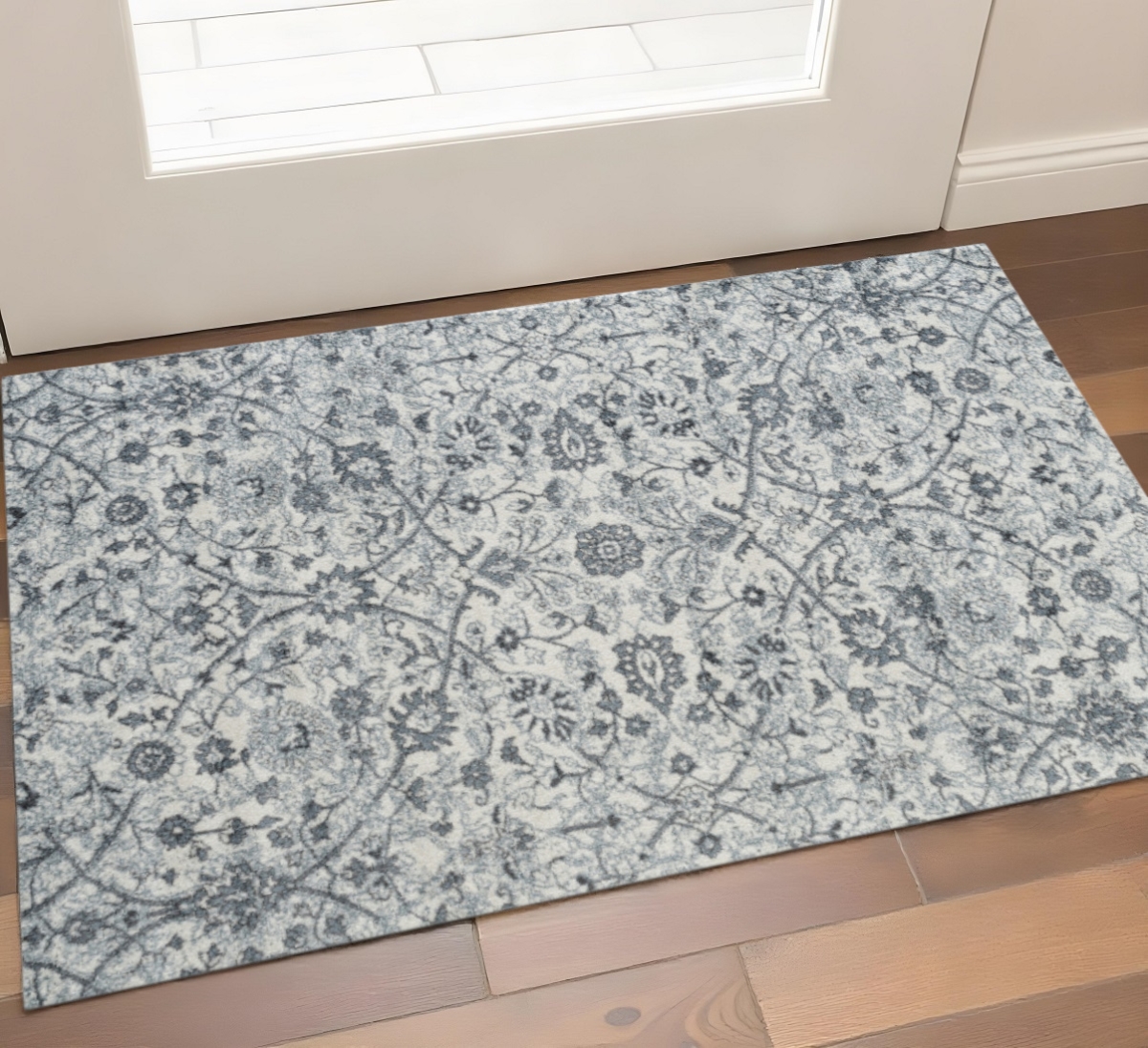 531826 2 x 3 ft. Charcoal Ivory & Light Blue Oriental Rectangle Area Rug