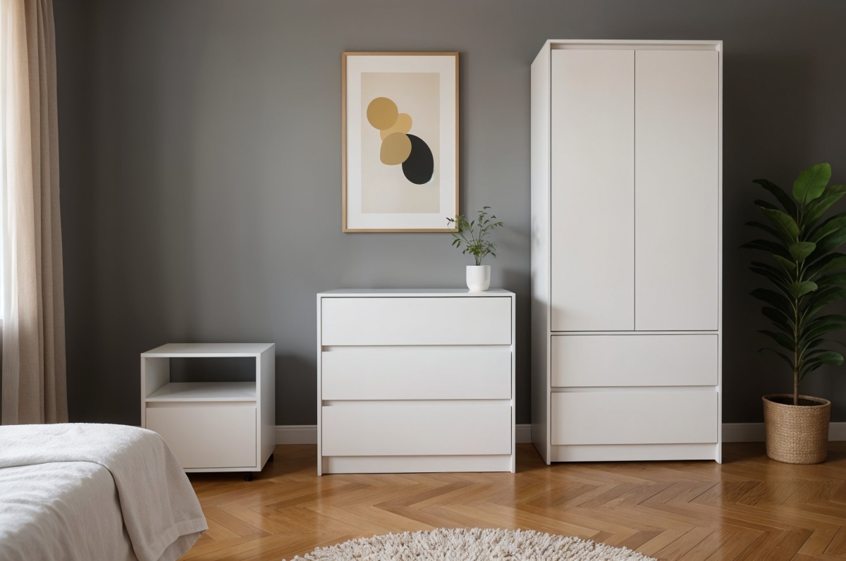526358 3 Piece White Bedroom Set