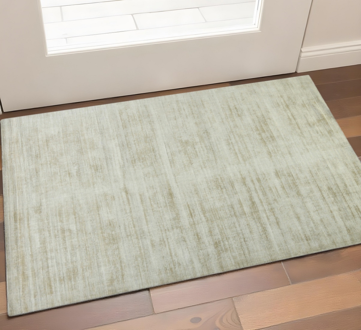 570236 2 x 3 ft. Sand & Ivory Abstract Hand Woven Rectangle Area Rug