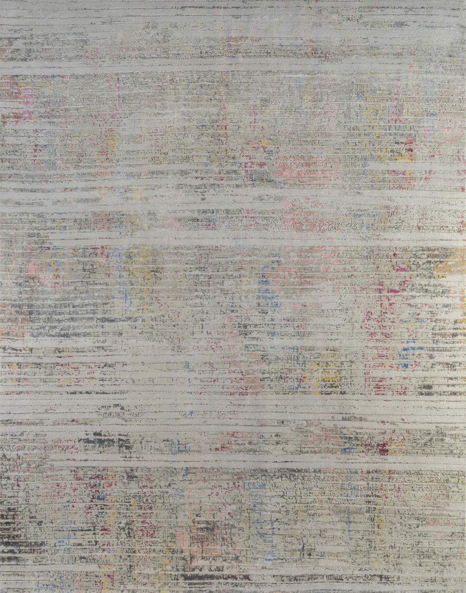 569475 8 x 10 ft. Beige Abstract Hand Knotted Rectangle Area Rug