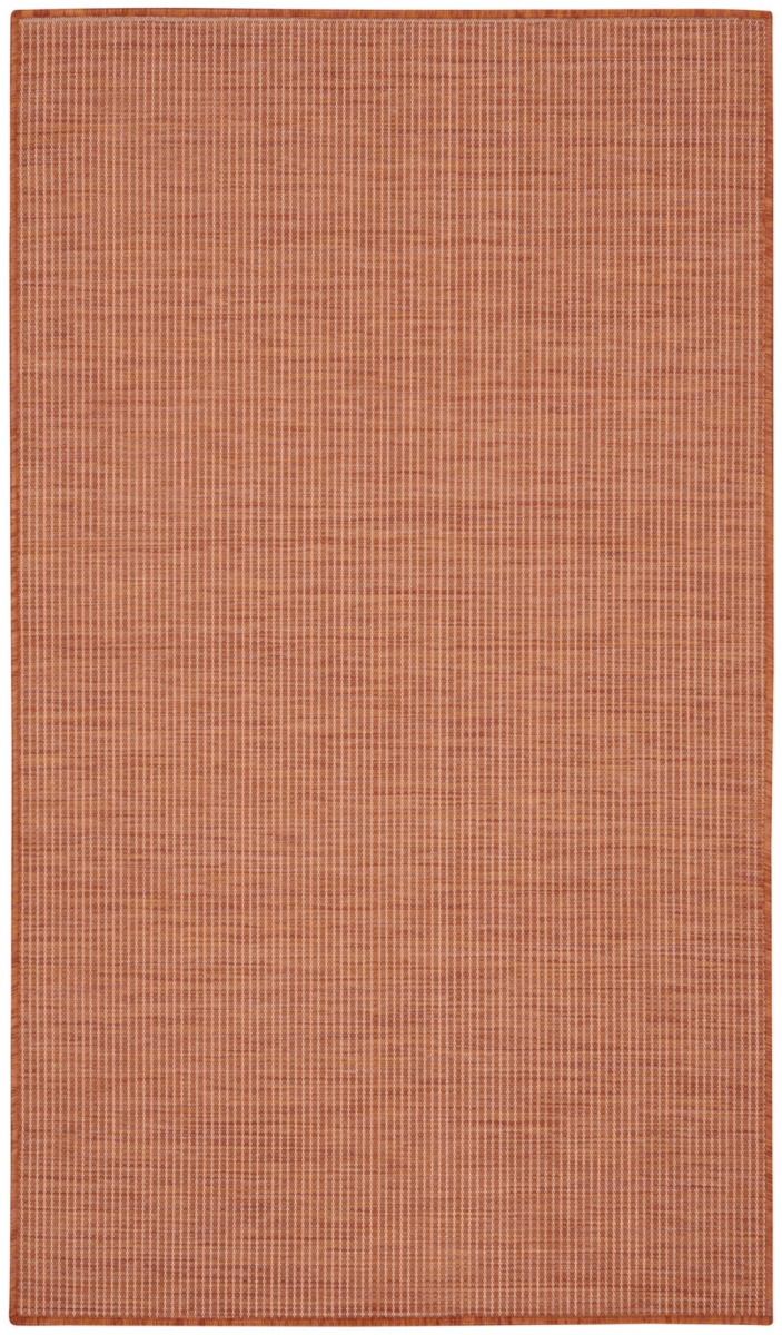 556229 3 x 5 ft. Rust & Ivory Indoor & Outdoor Rectangle Area Rug