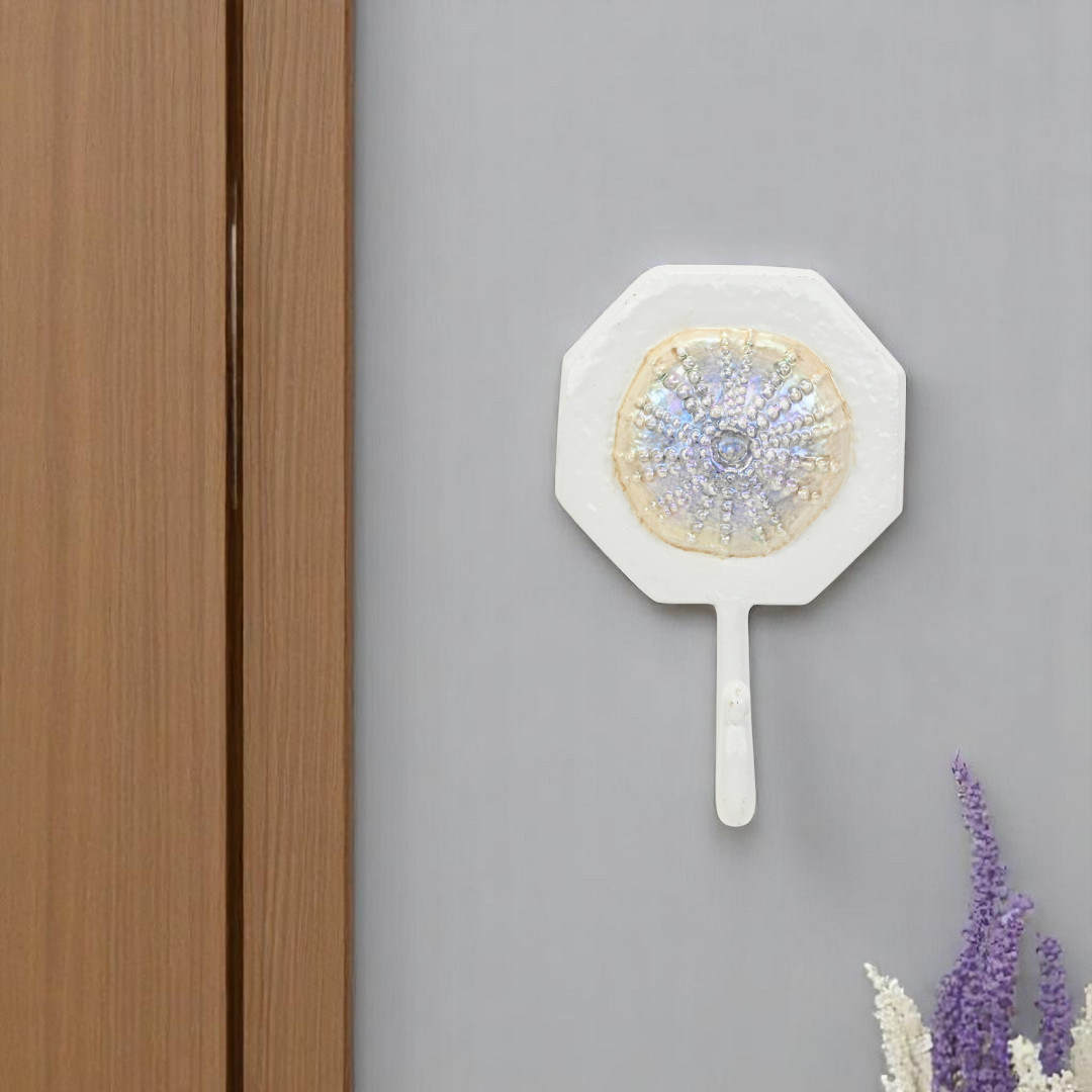 612080 4 in. Pearl & White Cast Iron Sand Dollar Wall Hook