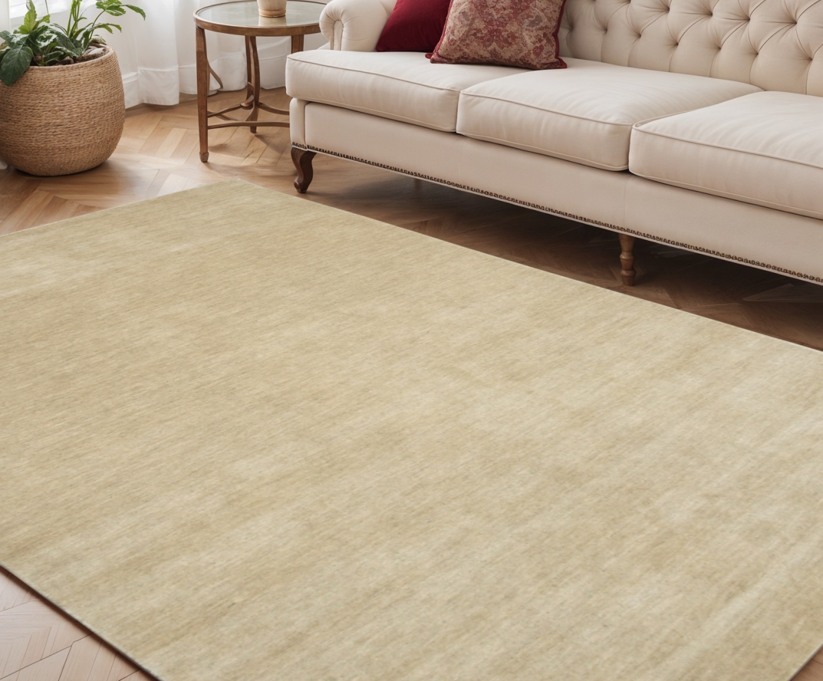 570638 5 x 8 ft. Wool Hand Woven Rectangle Area Rug, Ivory