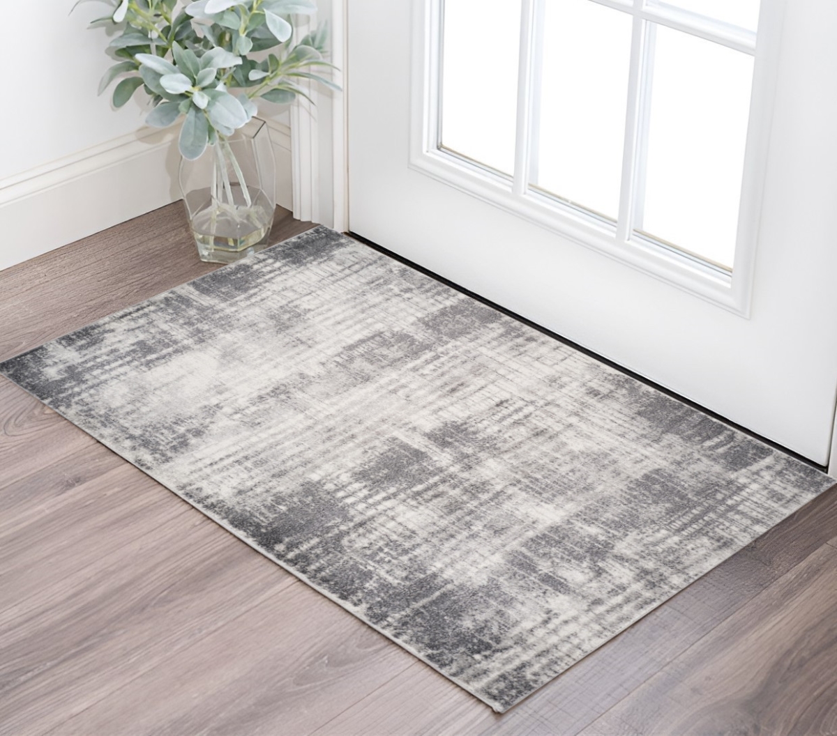 571150 2 x 3 ft. Cream & Gray Abstract Rectangle Area Rug