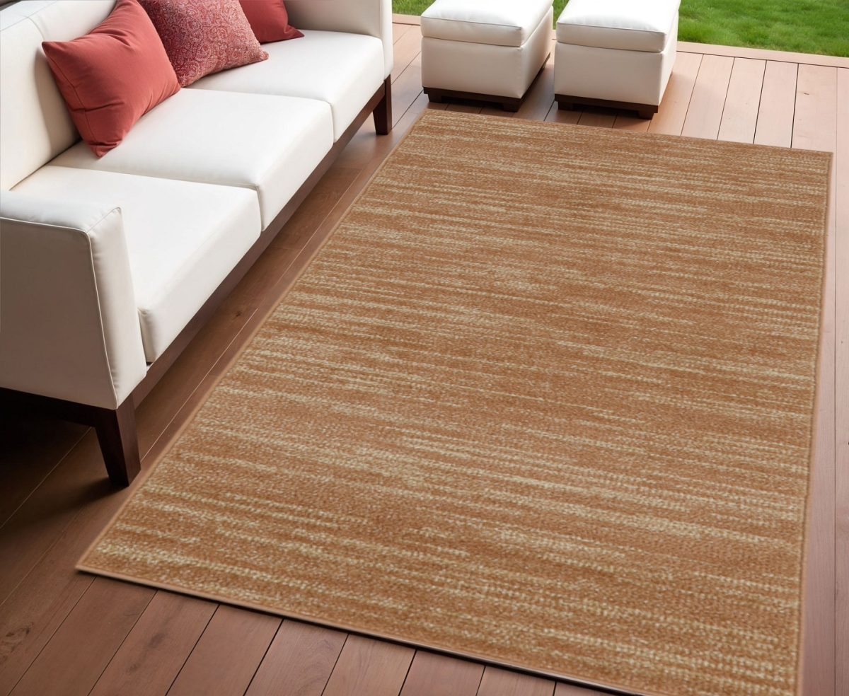 572553 4 x 6 ft. Rust Abstract Indoor & Outdoor Rectangle Area Rug