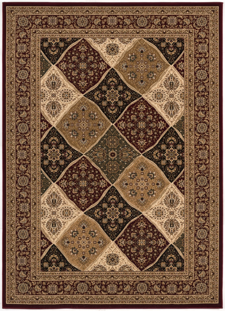610334 2 ft. x 3 ft. Red Black & Brown Moroccan Area Rug