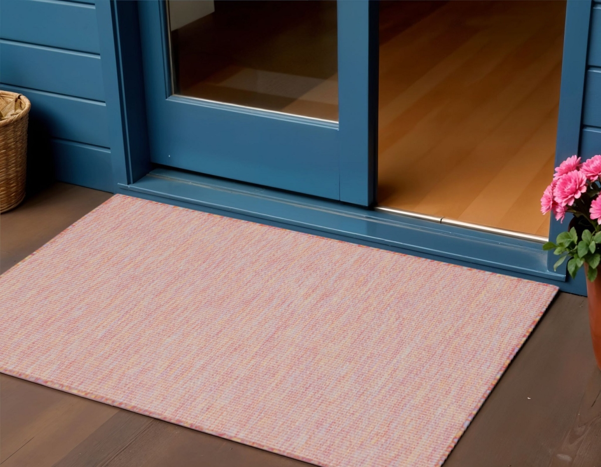 556231 3 x 5 ft. Rainbow Red & Ivory Indoor & Outdoor Rectangle Area Rug