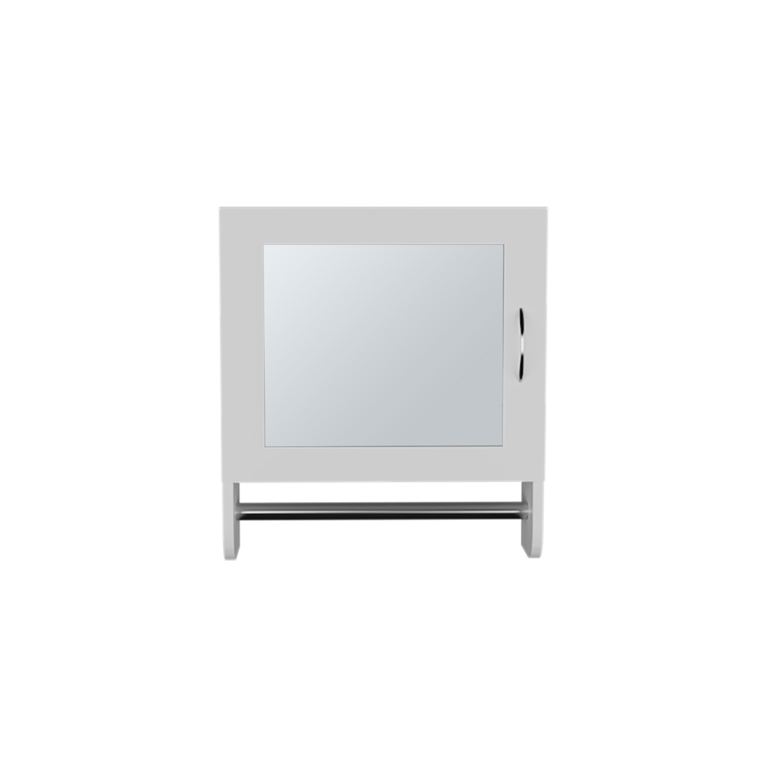 571351 18 in. White Wood, Metal Floating Bathroom Vanity