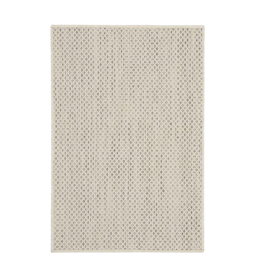 573879 2 x 3 ft. Ivory & Silver Geometric Indoor & Outdoor Rectangle Area Rug