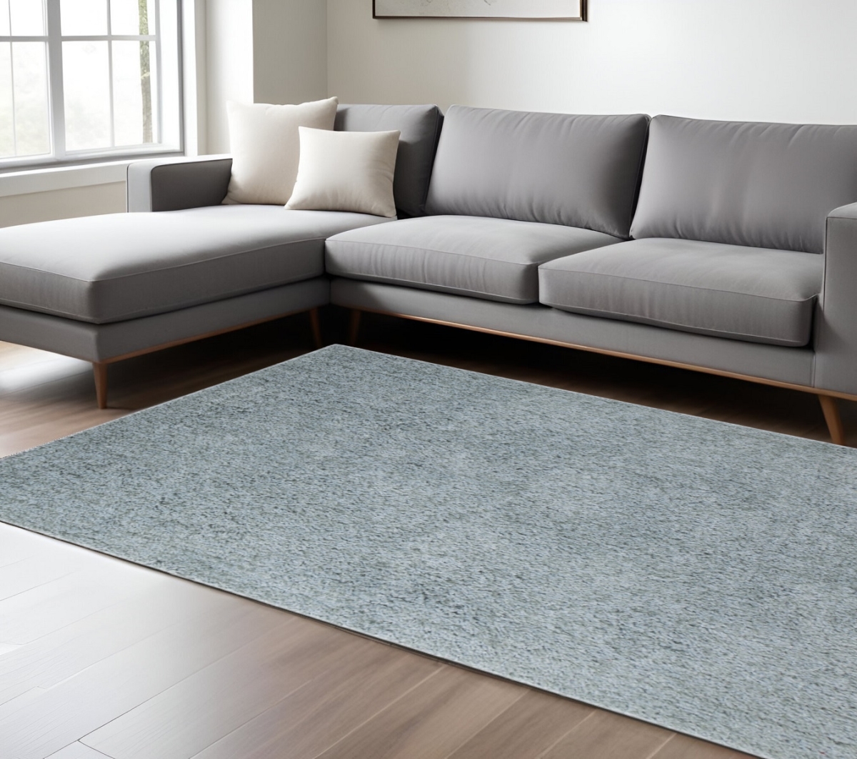 571039 8 x 11 ft. Sky Blue Shag Rectangle Area Rug