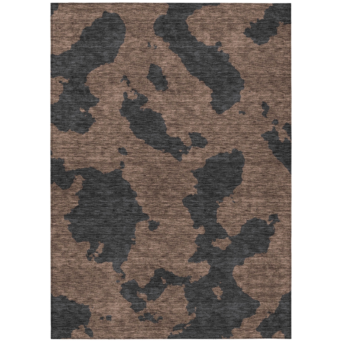 614524 8 x 10 ft. Chocolate & Charcoal Abstract Washable Indoor & Outdoor Rectangle Area Rug