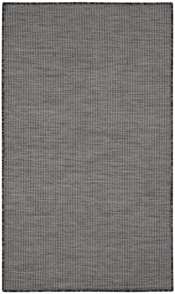556225 3 x 5 ft. Charcoal & Ivory Indoor & Outdoor Rectangle Area Rug