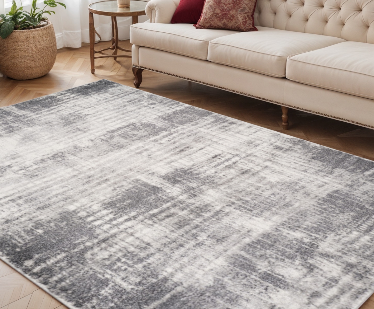 570993 5 x 8 ft. Cream & Gray Abstract Rectangle Area Rug