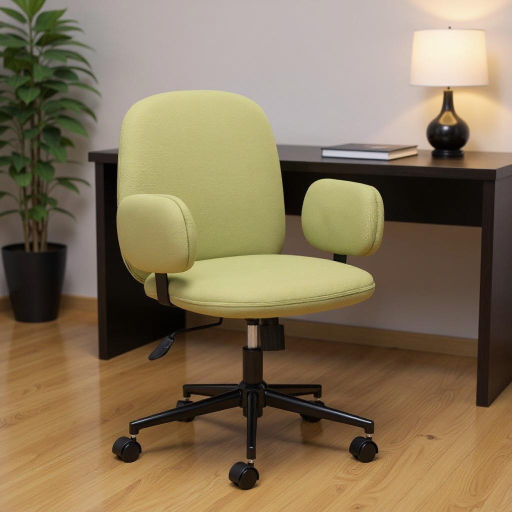 556769 Green & Black Adjustable Height Swivel Rolling Office Chair