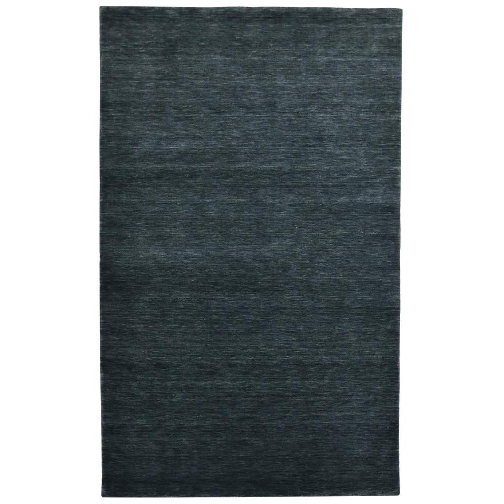 570665 5 x 8 ft. Dark Gray Wool Hand Woven Rectangle Area Rug