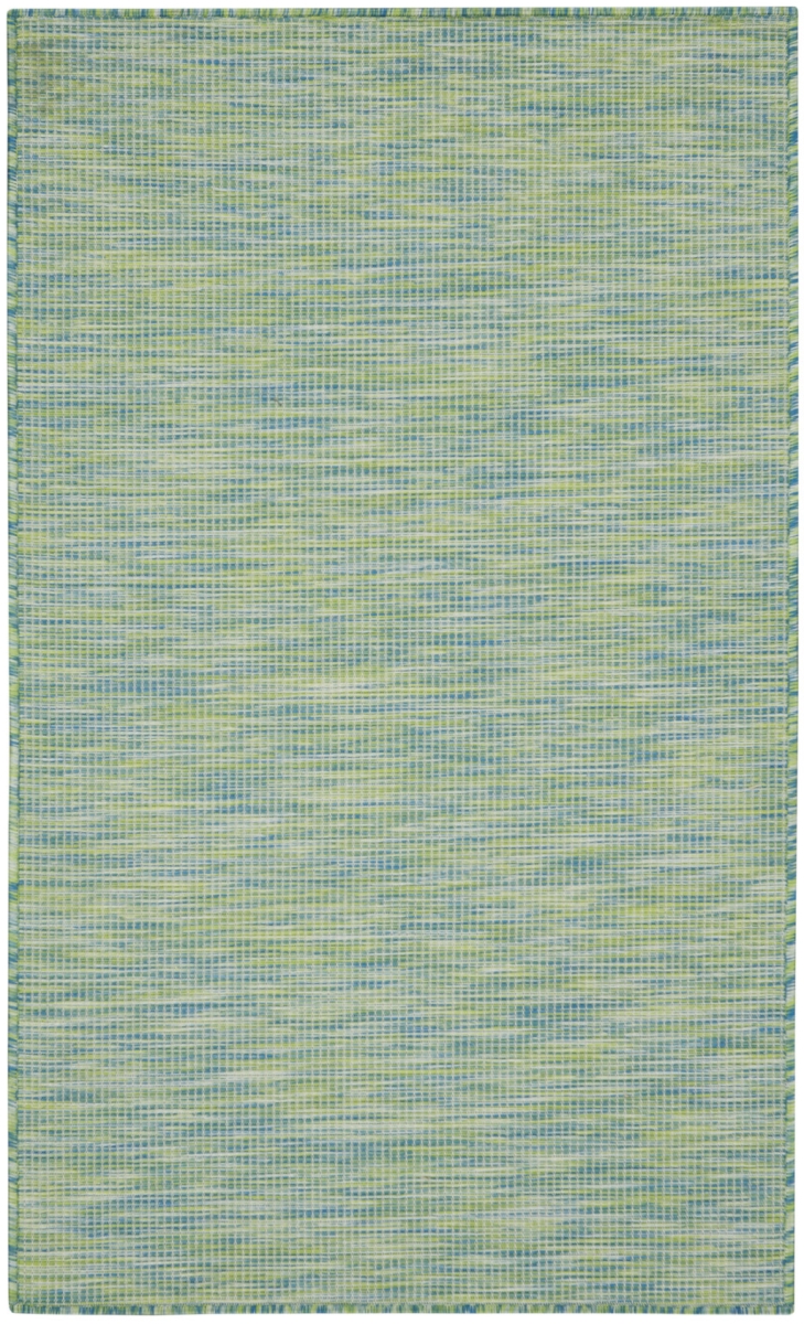 556224 3 x 5 ft. Blue & Green Indoor & Outdoor Rectangle Area Rug
