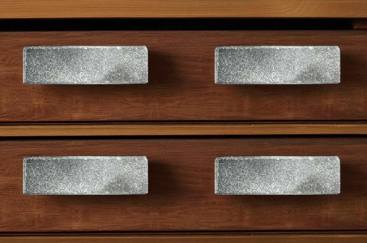 635804 Gray Stone Drawer Pull Knobs - Set of 6