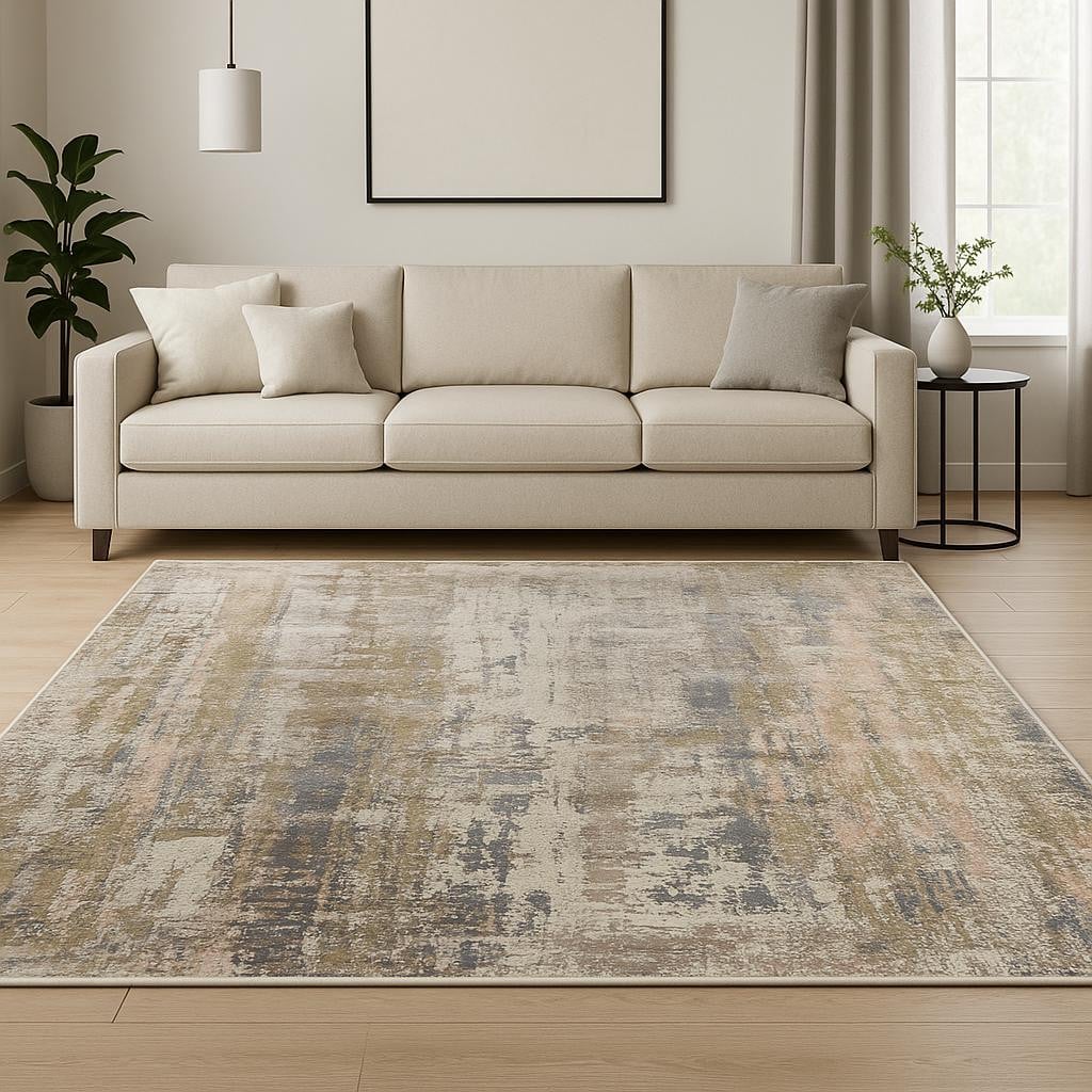 569459 8 x 10 ft. Blue Abstract Hand Knotted Rectangle Area Rug