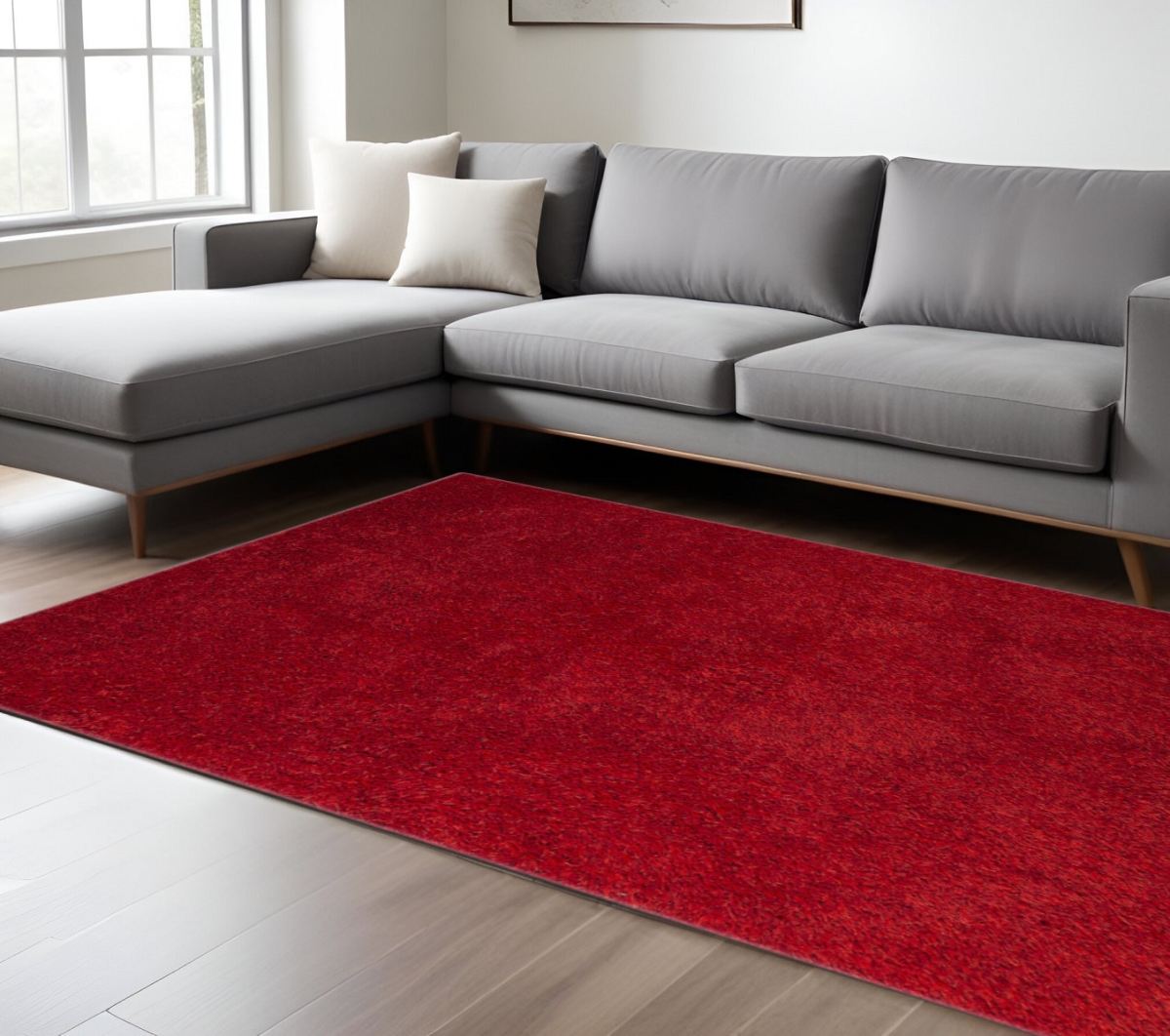 571035 8 x 11 ft. Red Shag Rectangle Area Rug