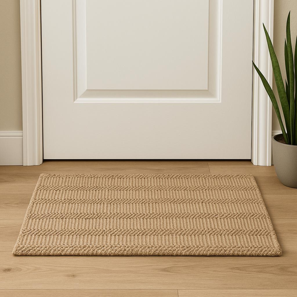 642834 2 x 3 ft. Natural Jute Abstract Hand Woven Rectangle Area Rug