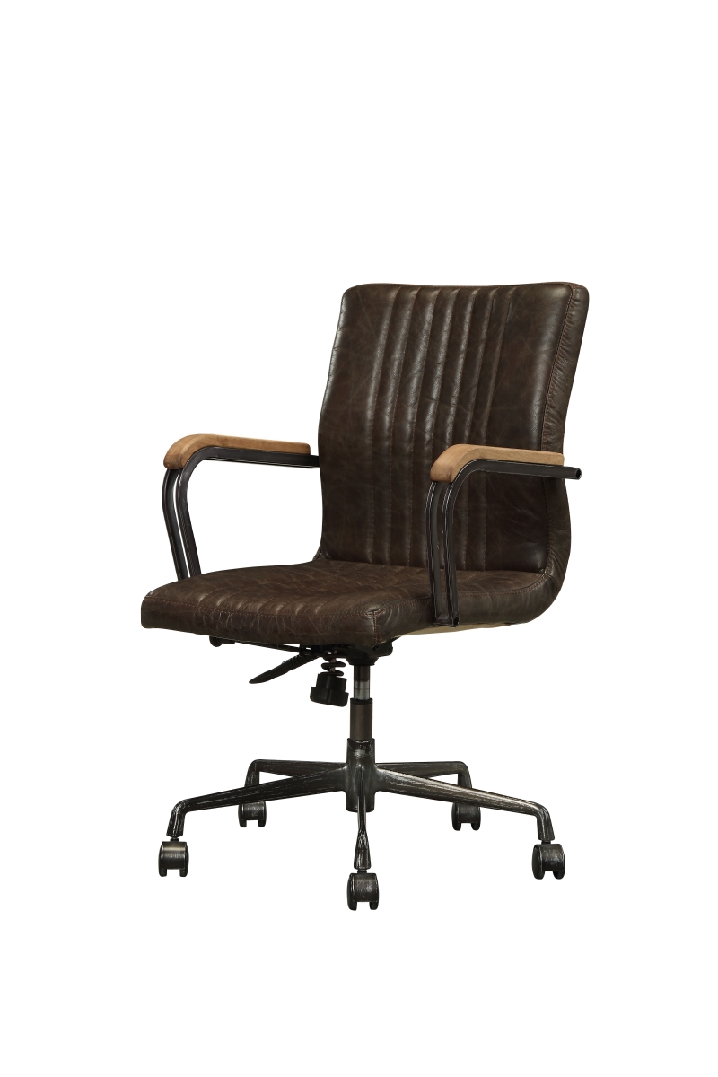319064 Distressed Chocolate Top Grain Leather Executive Office Chair