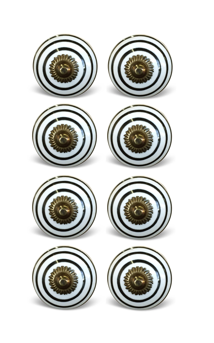 K4009 Knob It - Black, White & Copper - Pack of 8
