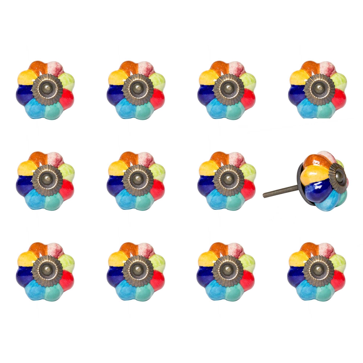 K000030 Knob It - Green, Blue, Red & Yellow - Pack of 12