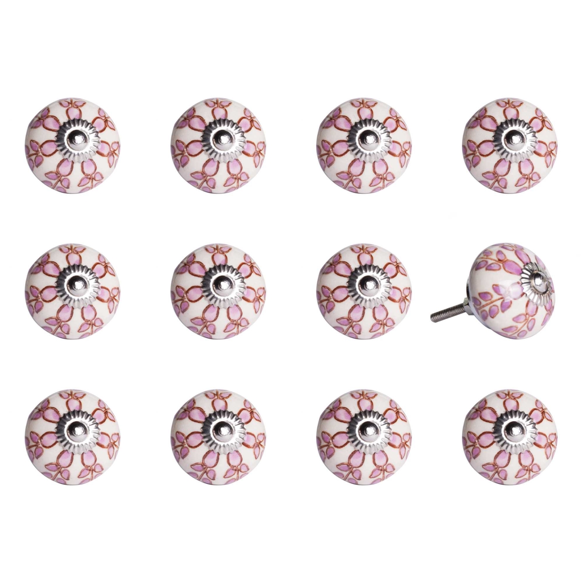 KI1228 Knob It - White, Pink & Burgundy - Pack of 12
