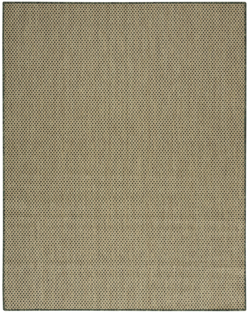 573219 9 x 12 ft. Green Geometric Indoor & Outdoor Rectangle Area Rug
