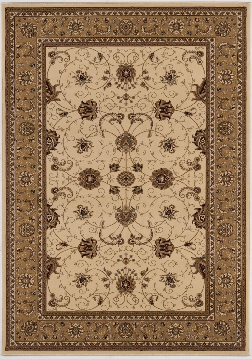 610347 2 x 2 ft. Beige & Brown Oriental Square Rug