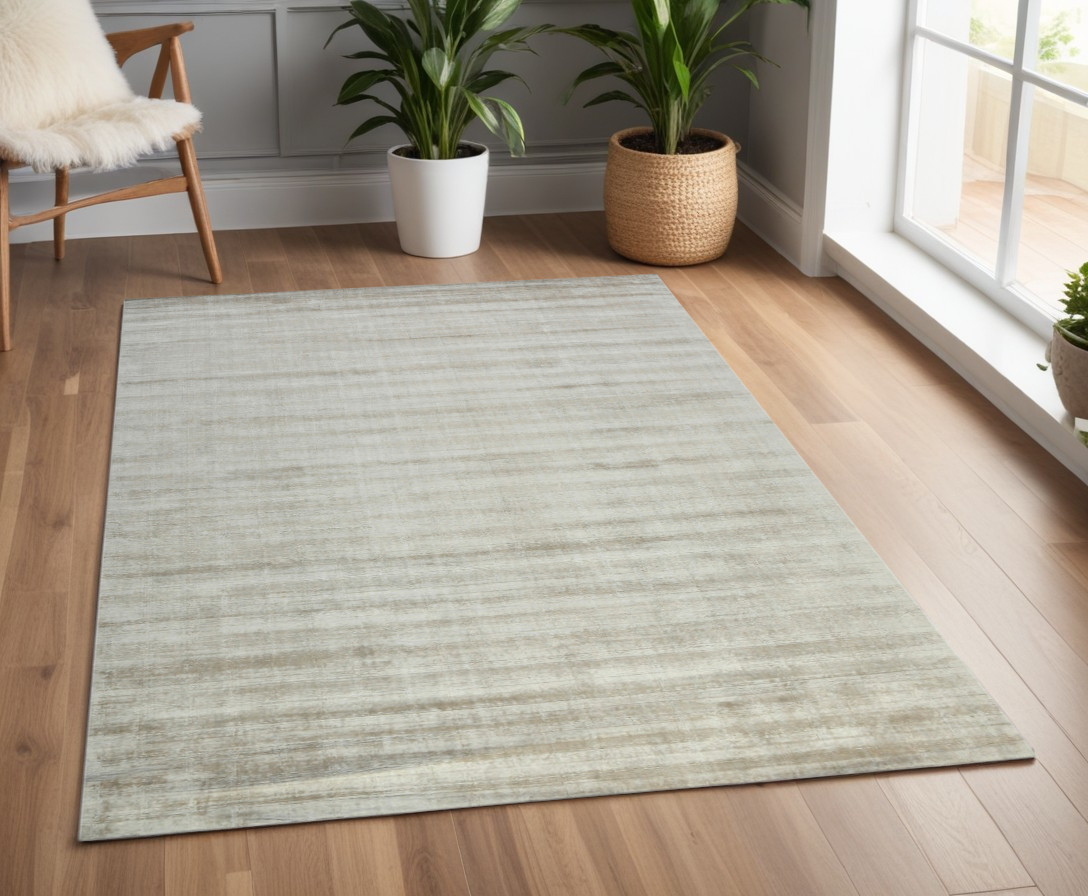 570231 4 x 6 ft. Ivory & Gray Abstract Hand Woven Rectangle Area Rug