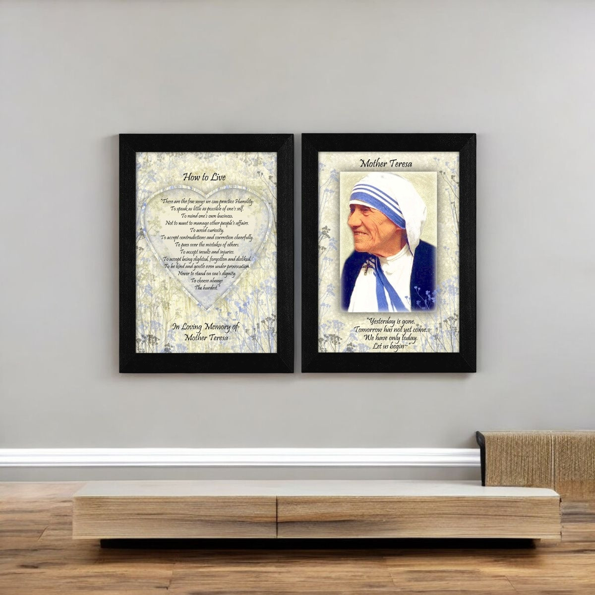 405830 14 x 10 x 1 in. Rectangle Paper Wall Art - Set of 2