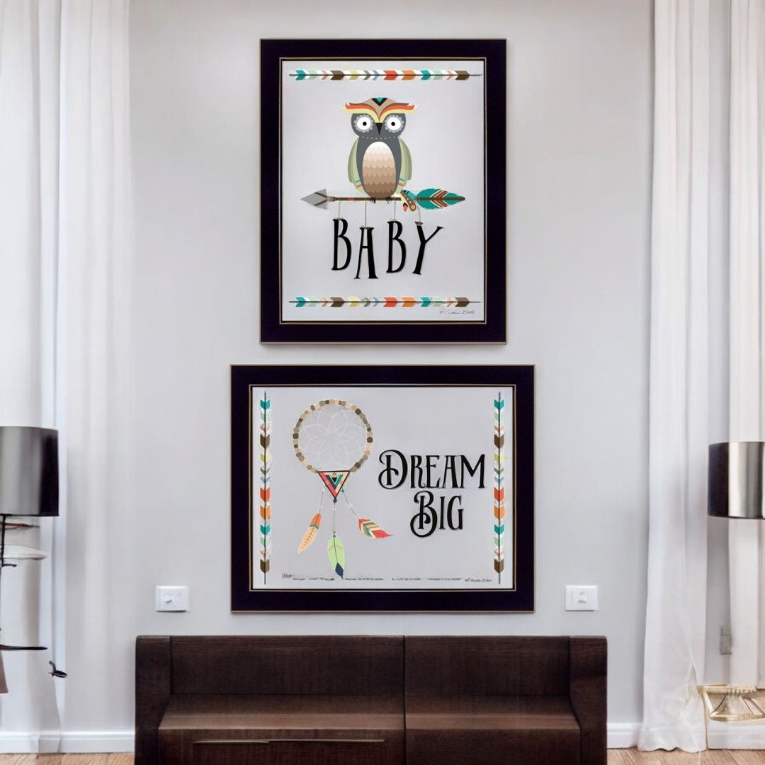 405848 Rectangle Paper Owl Wall Art - Set of 3