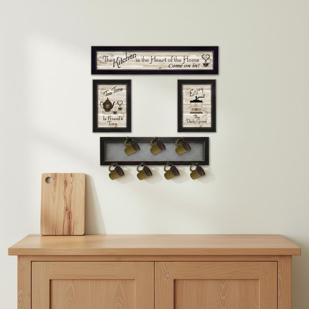 405955 10 x 32 x 3 in. Rectangle Paper Wall Art - Set of 4