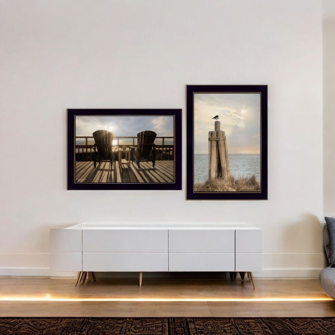 405887 14 x 20 x 1 in. Rectangle Paper Wall Art - Set of 2