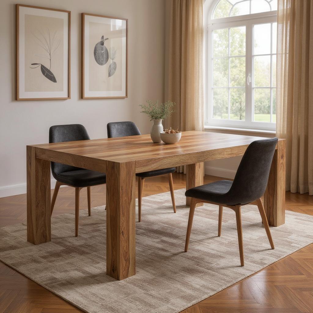 565233 30 x 75 x 40 in. Brown Solid Wood Dining Table