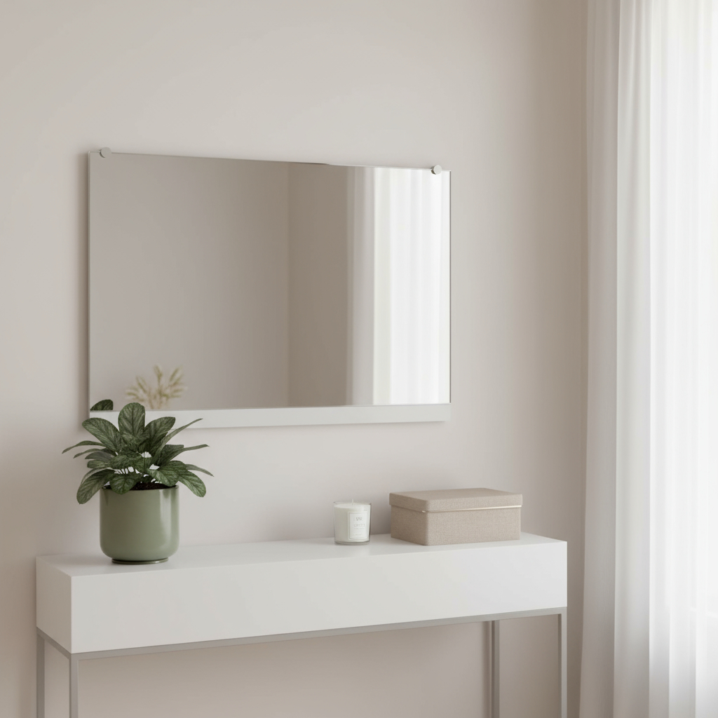 564450 47 in. Black Metal Leaning Framed Full Length Hanging Mirror