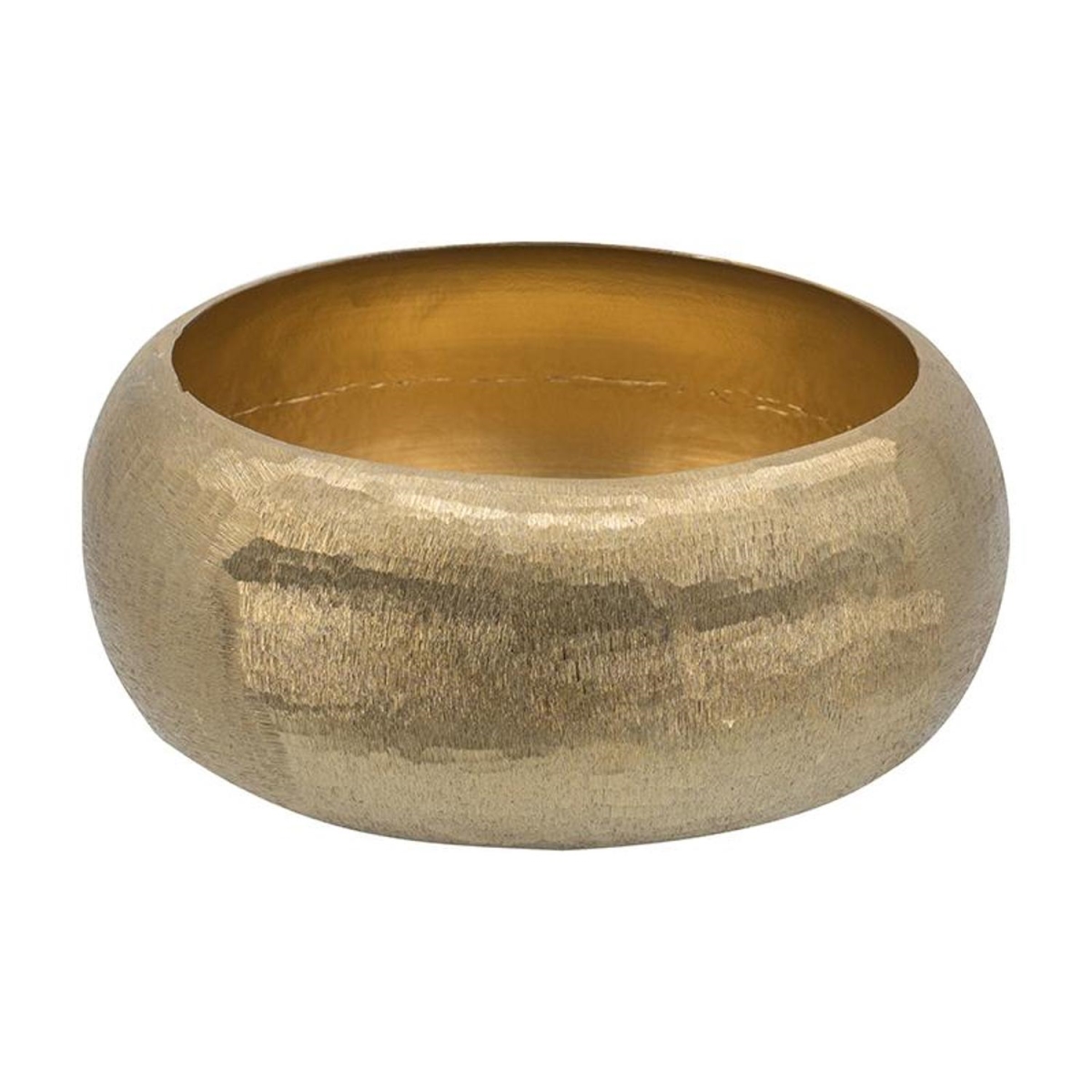 574350 5 in. Gold Round Aluminum Table Vase