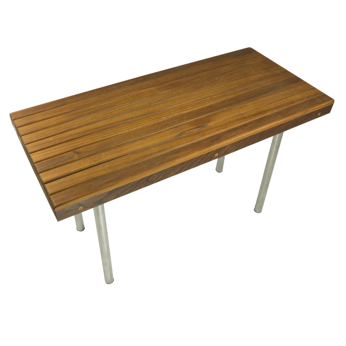 549385 18 x 48 x 18 in. Brown Teak Rectangular Shower Bench