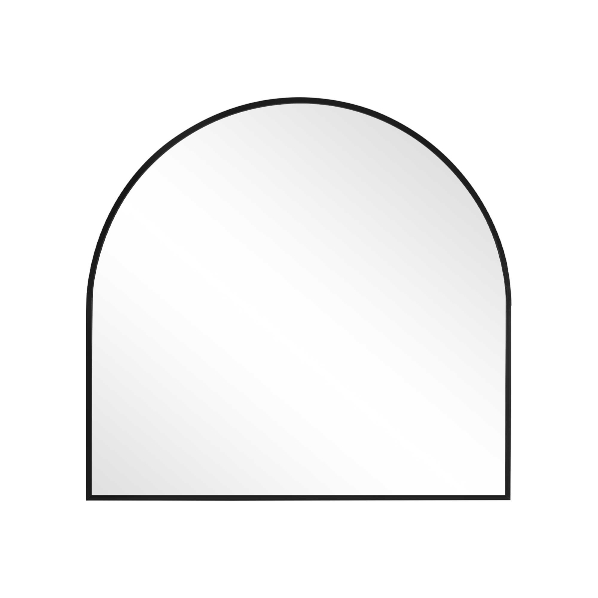 564448 29 in. Black Metal Arch Framed Accent Mirror