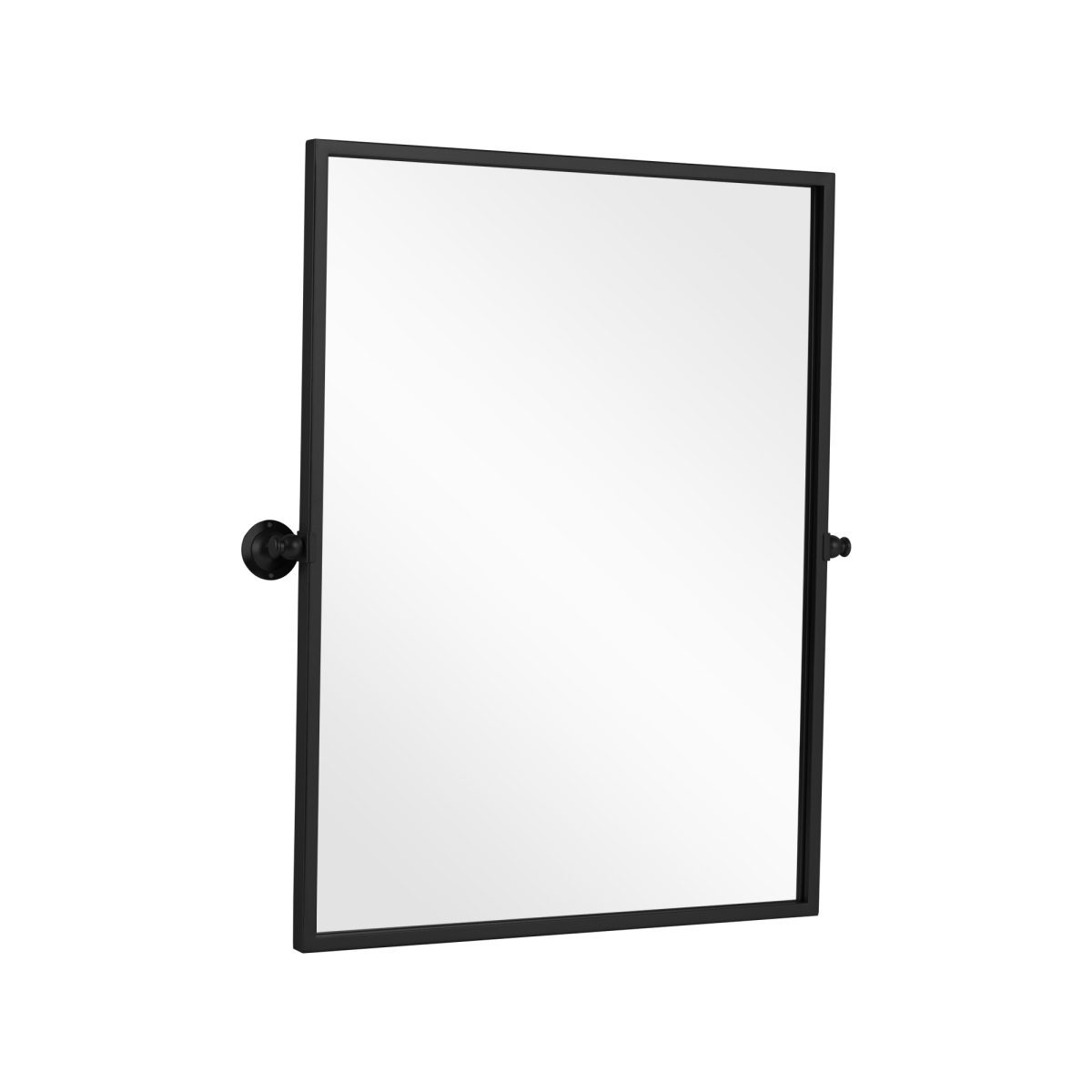 564452 31.44 x 23.58 x 0.79 in. Black Metal Framed Accent Mirror