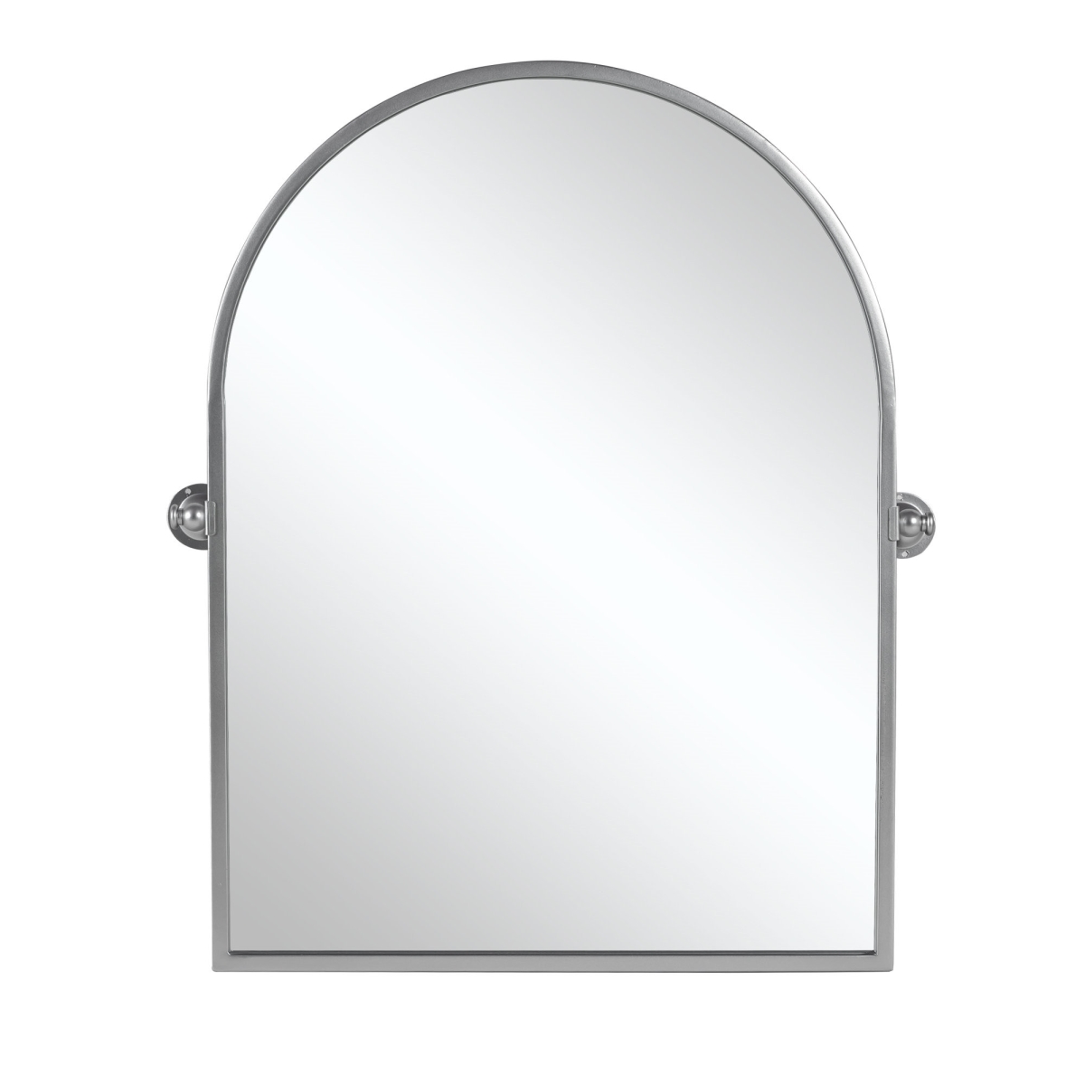 565107 36 in. Silver Metal Arch Framed Accent Mirror