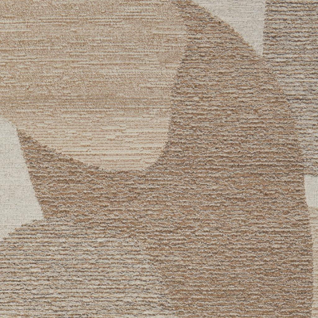 567608 9 x 12 ft. Wool Abstract Hand Tufted Rectangle Area Rug - Brown Tan & Ivory