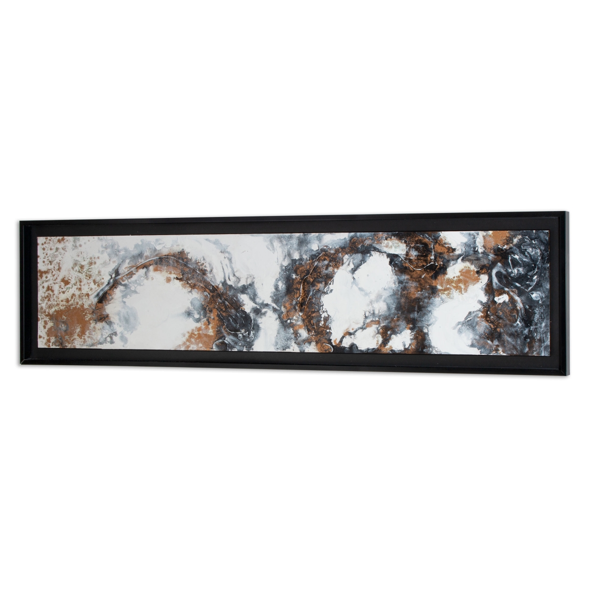576593 Divergent Hand Painted Black Floater Frame Wall Art