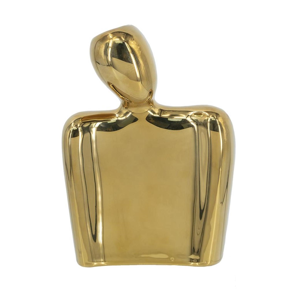 574375 8 in. Gold Ceramic Table Vase