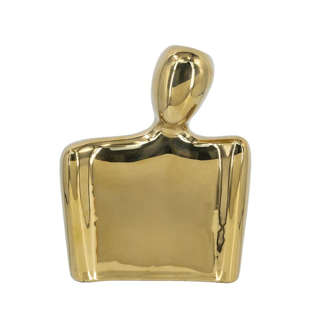 574377 10 in. Gold Ceramic Table Vase