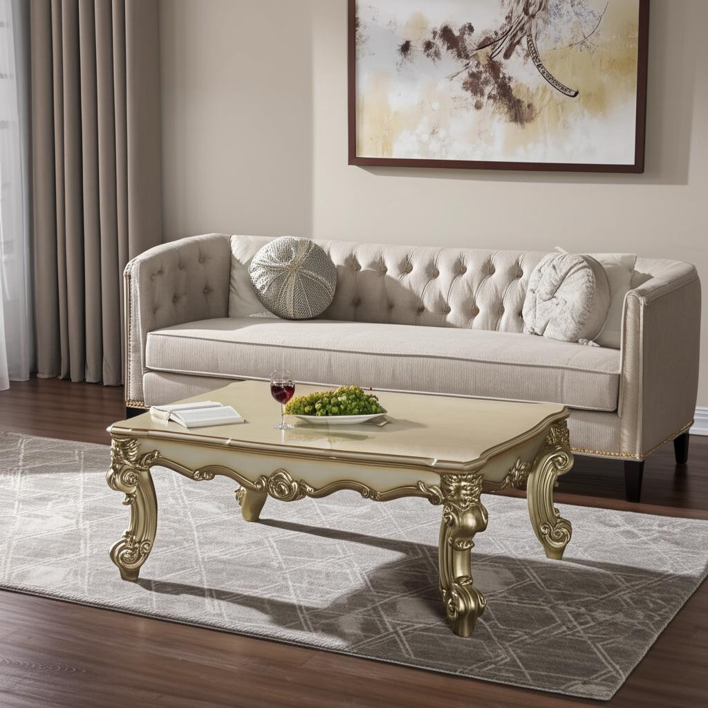 572283 22 x 53 x 36 in. Dark Brown Wood Coffee Table