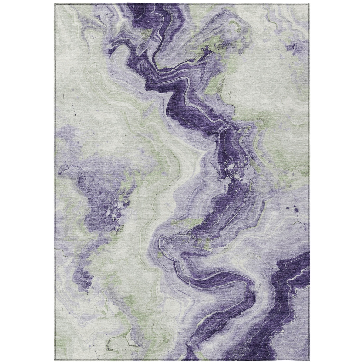 623169 5 x 8 ft. Lavender & Mint Green Abstract Washable Transitional Indoor & Outdoor Rectangle Area Rug